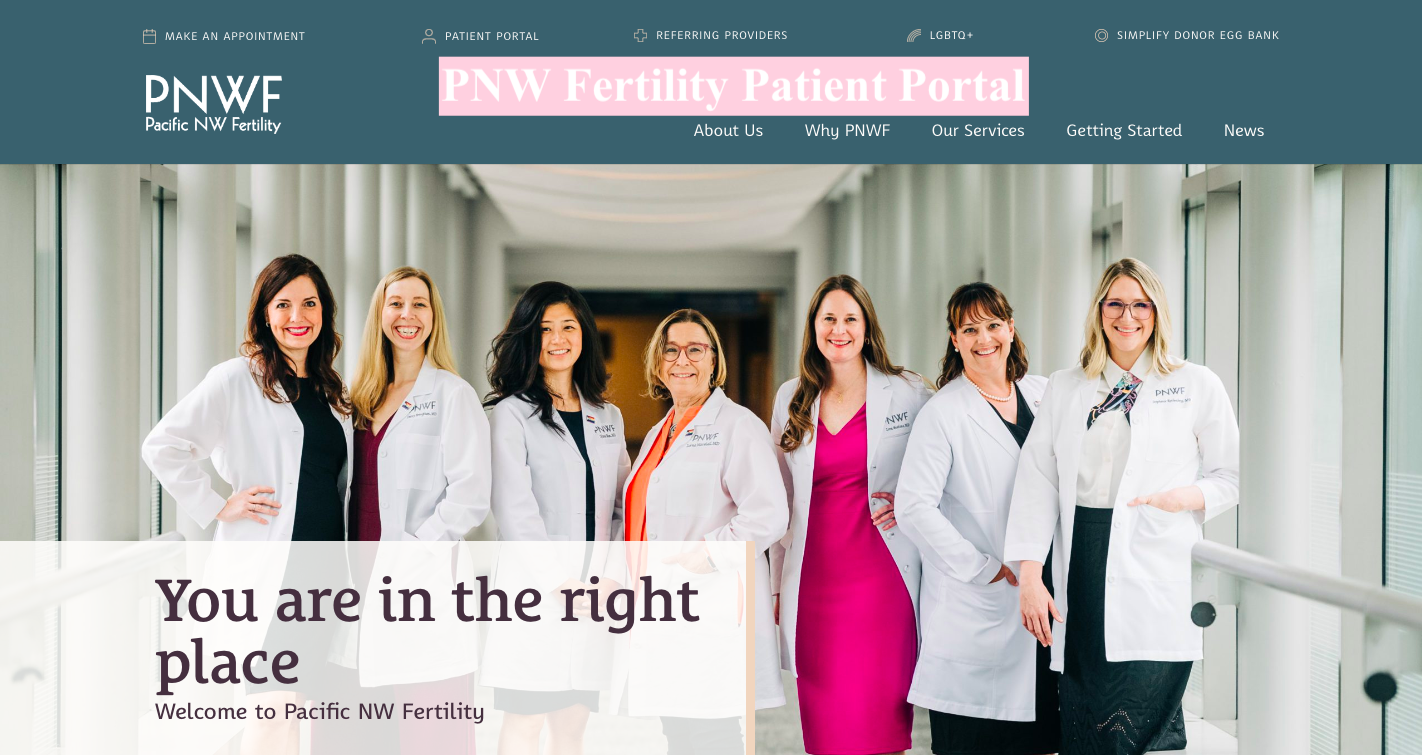 PNW Fertility Patient Portal