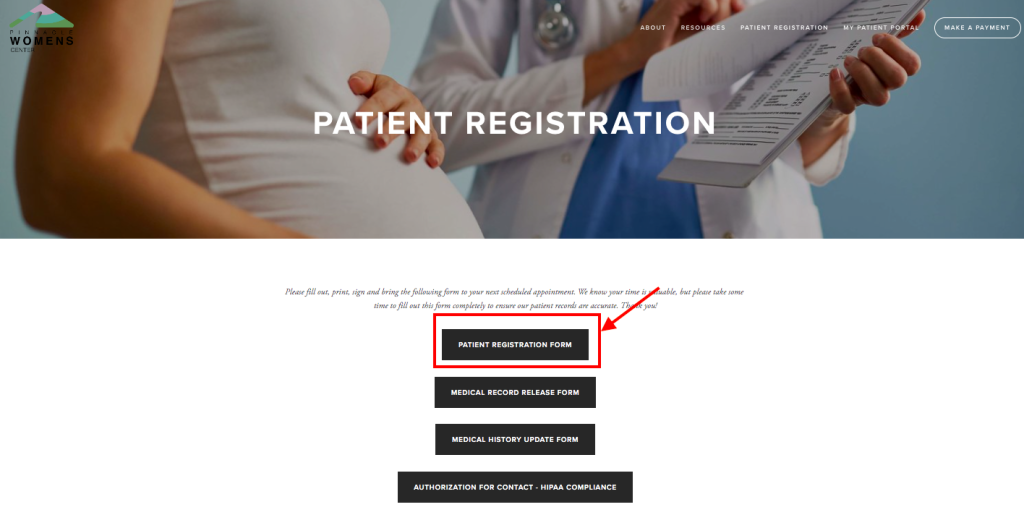 Pinnacle Women's Center Patient Portal