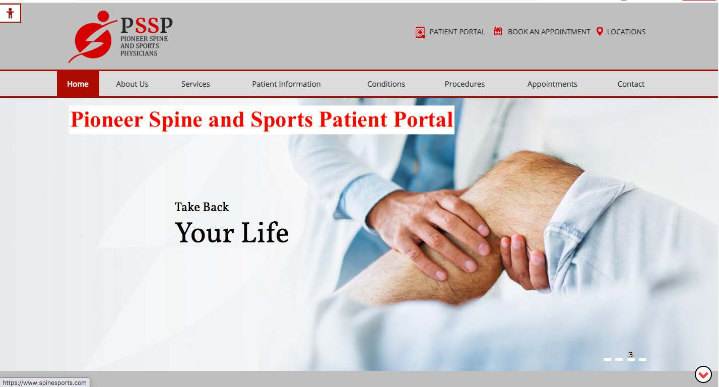 Pioneer Spine and Sports Patient Portal