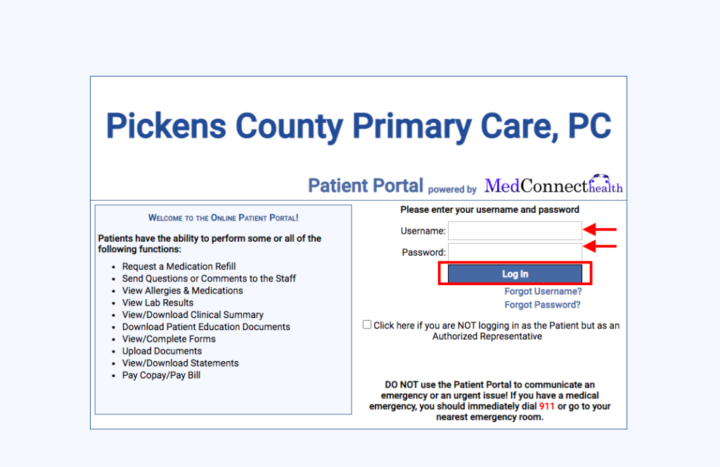 Elmore Community Hospital Patient Portal