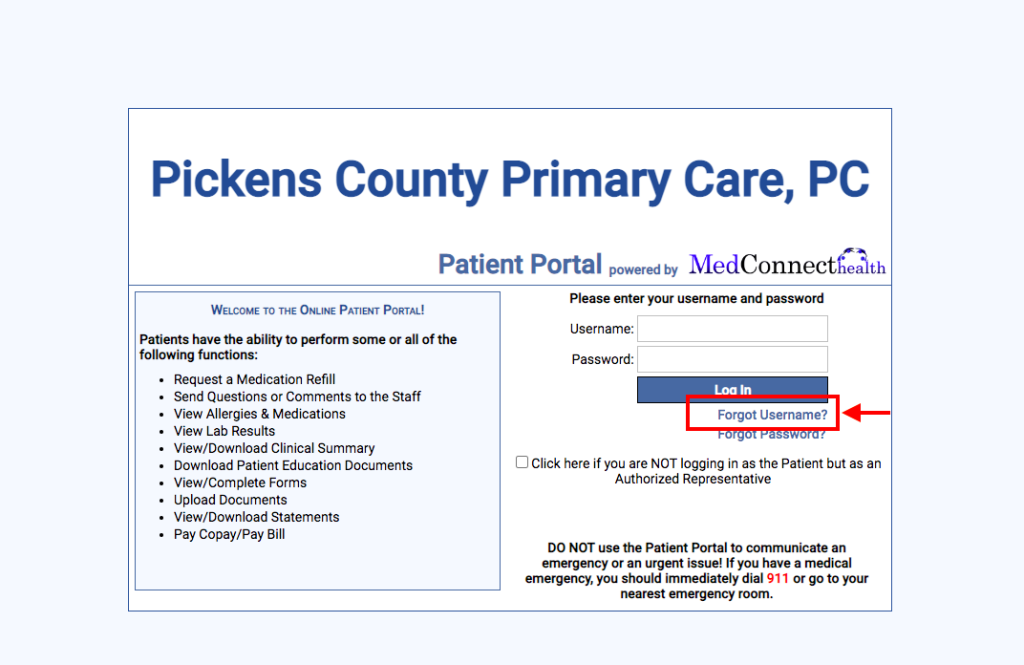 Elmore Community Hospital Patient Portal
