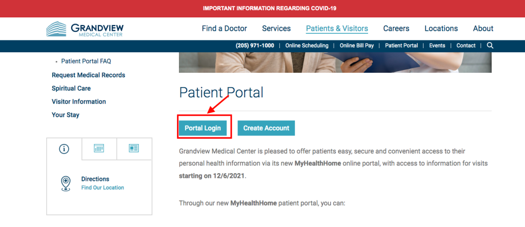 Grandview Medical Center Patient Portal