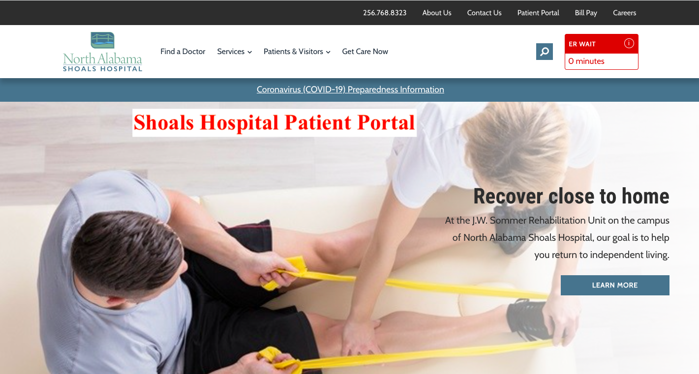 Shoals Hospital Patient Portal