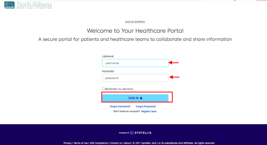 Shoals Hospital Patient Portal