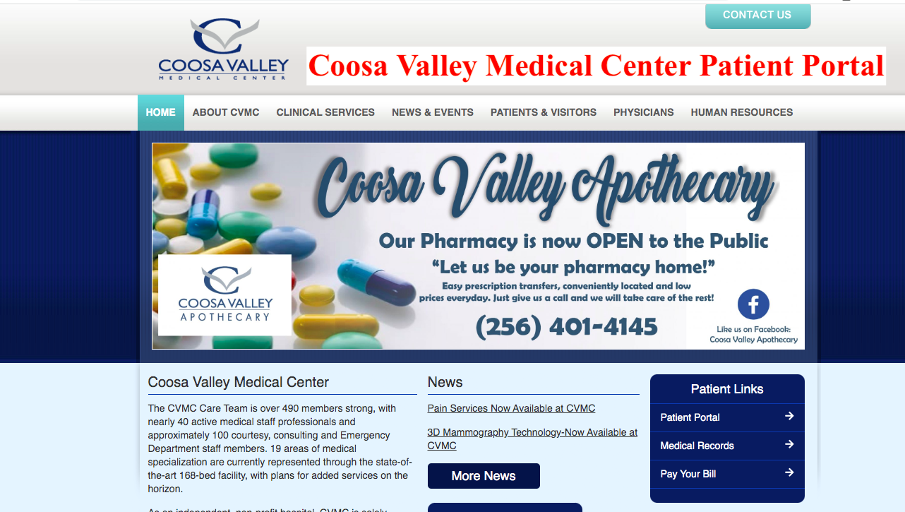 Coosa Valley Medical Center Patient Portal