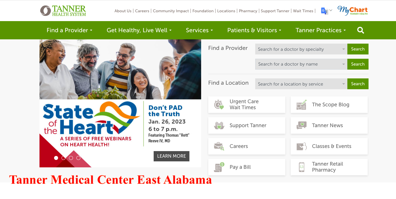 Tanner Medical Center East Alabama Patient Portal