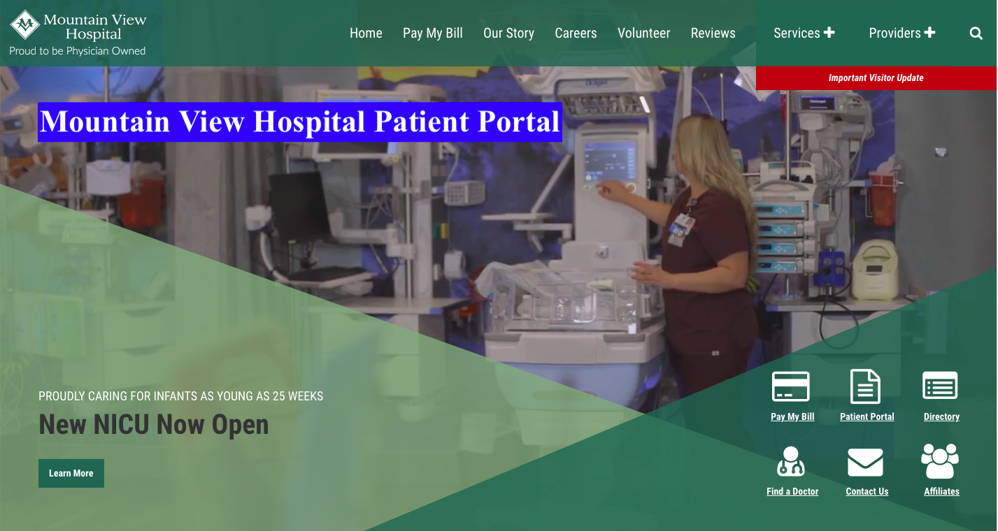 Mountain View Hospital Patient Portal