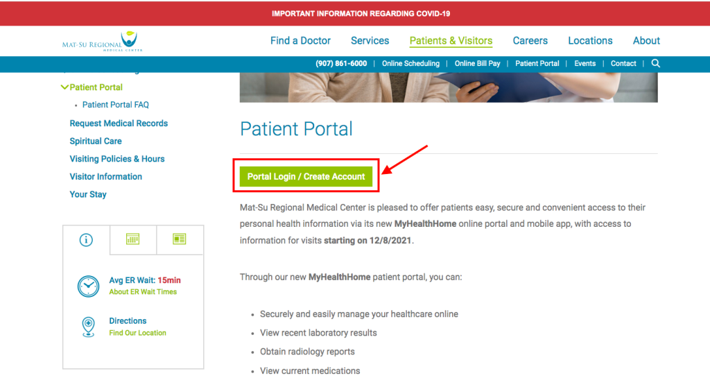 Mat-Su Regional Medical Center Patient Portal 