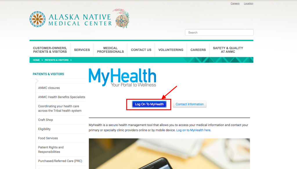 Alaska Native Medical Center Patient Portal