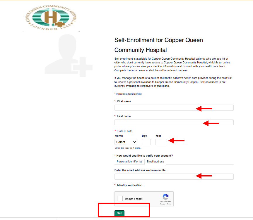 Copper Queen Community Hospital Patient Portal