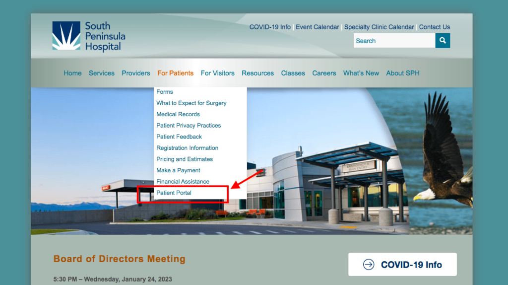 South Peninsula Hospital Patient Portal 
