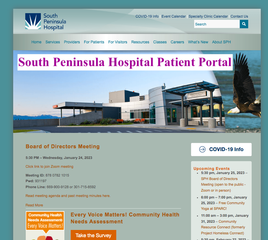 South Peninsula Hospital Patient Portal