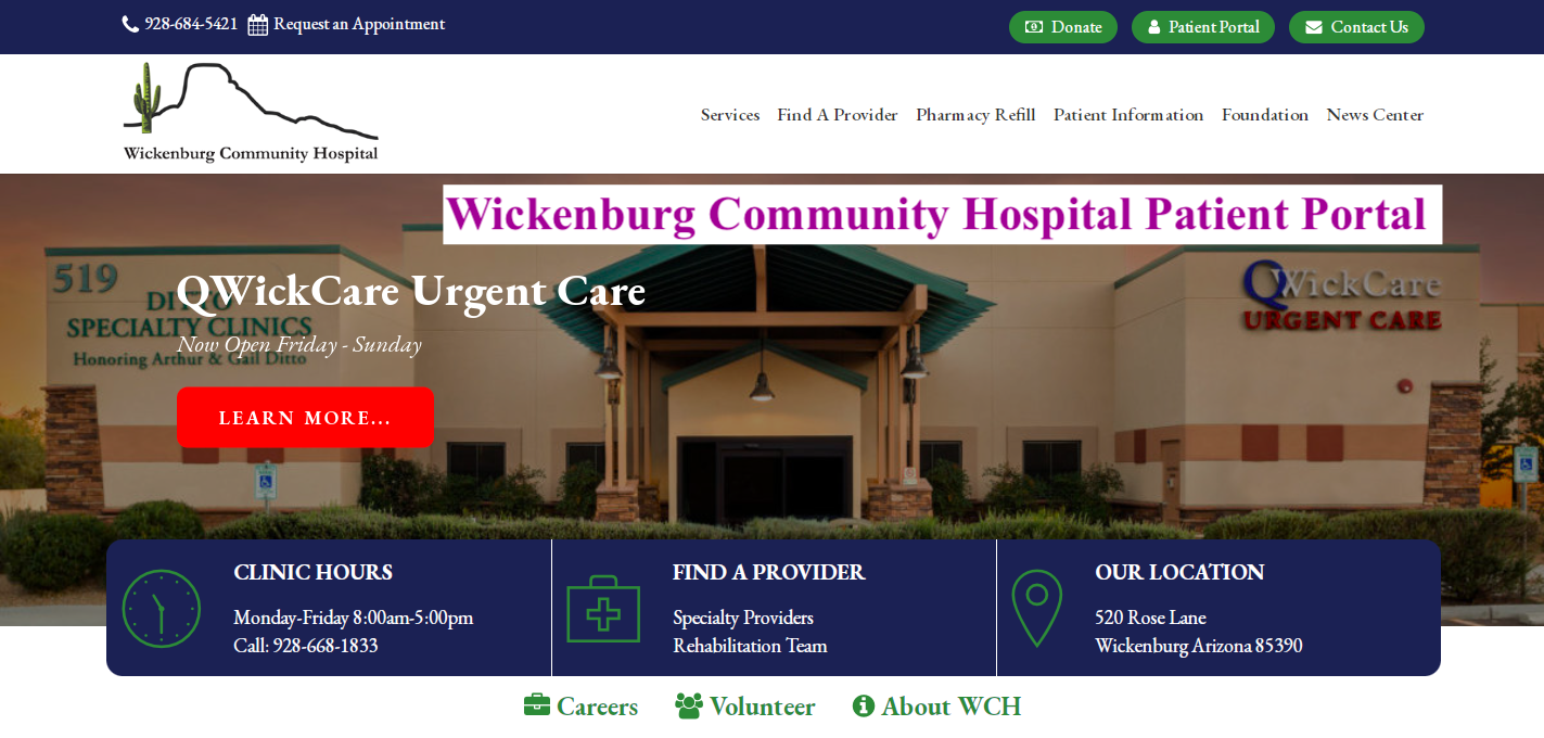 Wickenburg Community Hospital Patient Portal