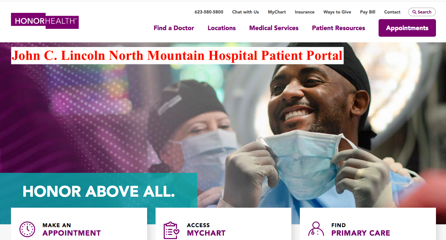 John C. Lincoln North Mountain Hospital Patient Portal