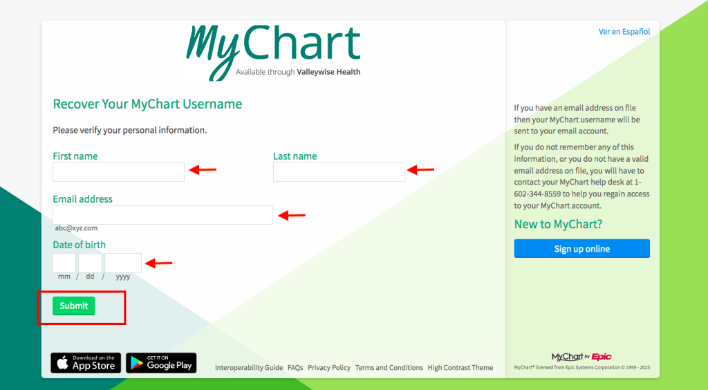 Valleywise Health Medical Center Patient Portal 