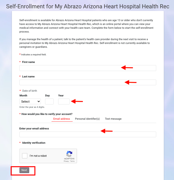 Abrazo Central Campus Patient Portal
