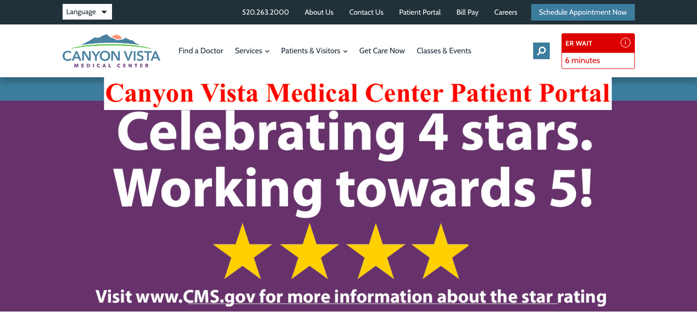 Canyon Vista Medical Center Patient Portal
