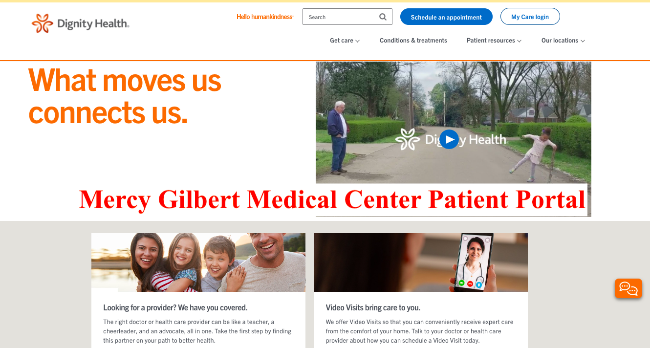 Mercy Gilbert Medical Center Patient Portal