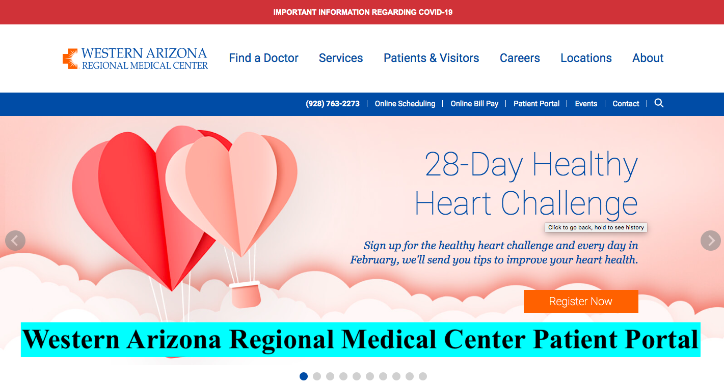 Western Arizona Regional Medical Center Patient Portal