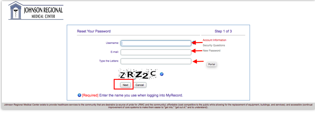 Johnson Regional Medical Center Patient Portal