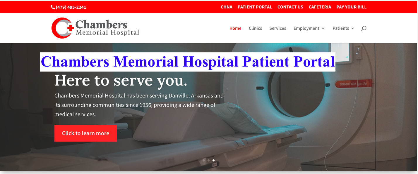 Chambers Memorial Hospital Patient Portal