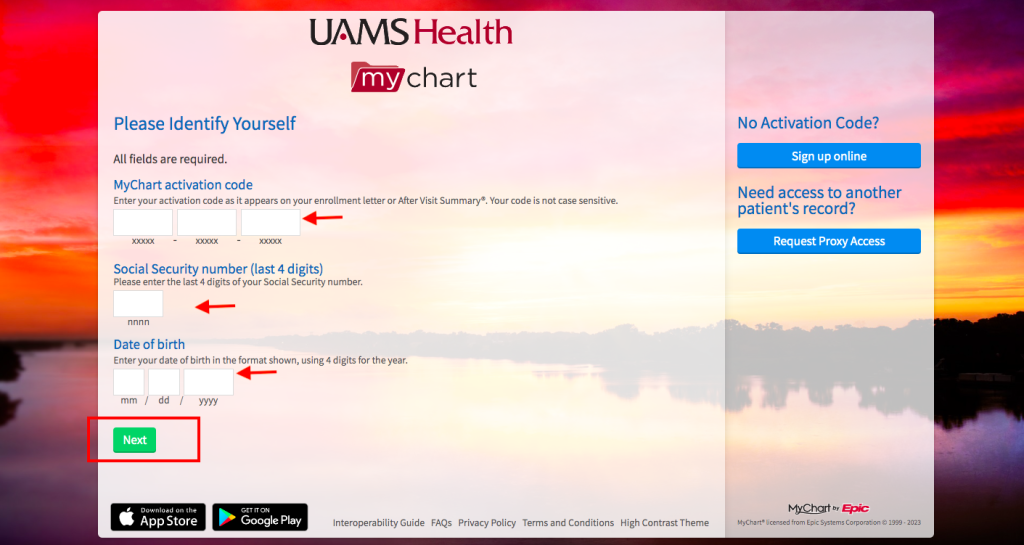 UAMS Medical Center Patient Portal 