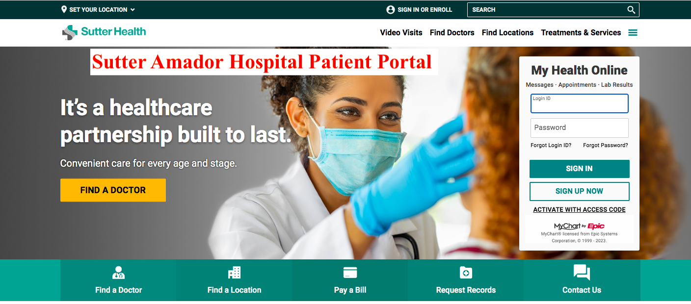Sutter Amador Hospital Patient Portal