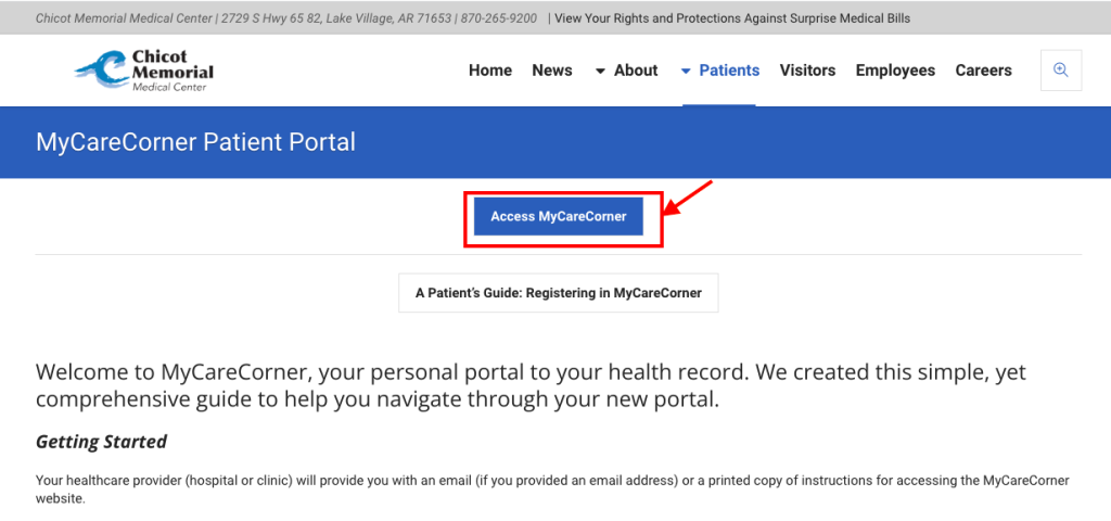 Chicot Memorial Medical Center Patient Portal