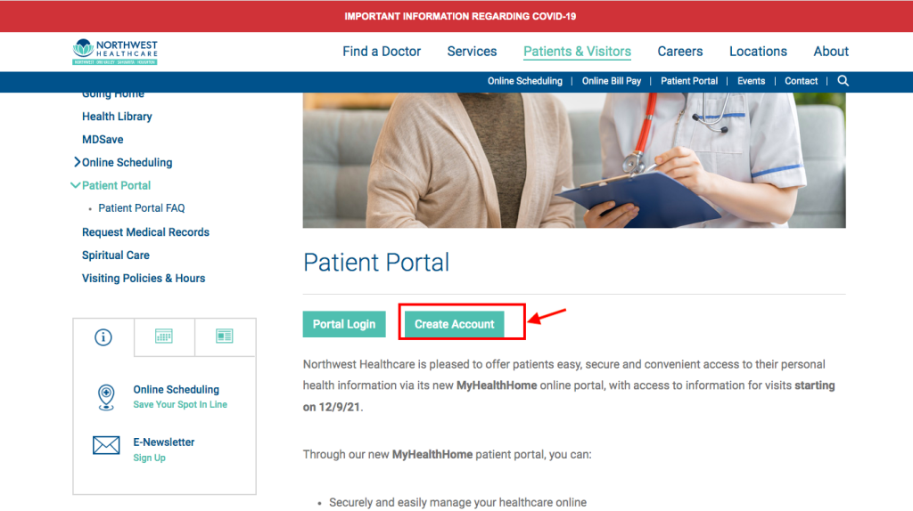 Northwest Medical Center Patient Portal
