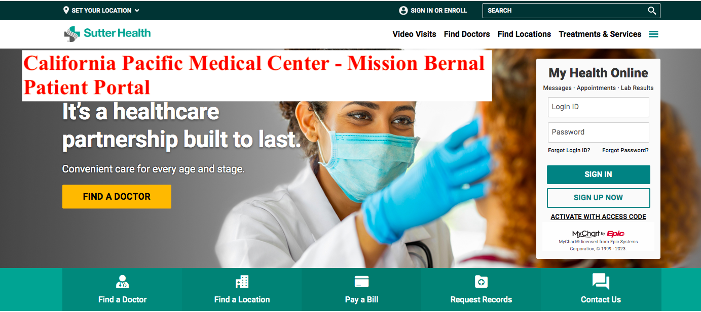 California Pacific Medical Center - Mission Bernal Patient Portal