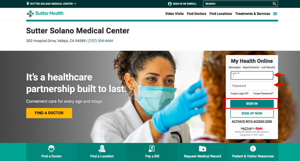 Sutter Solano Medical Center Patient Portal