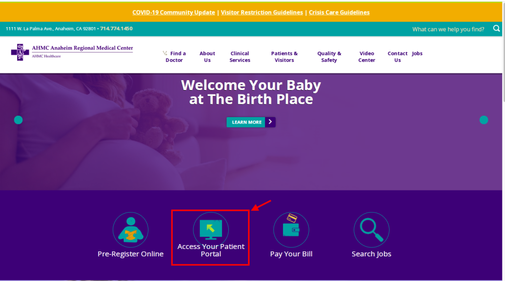 AHMC ANAHEIM Regional Medical Center Patient Portal