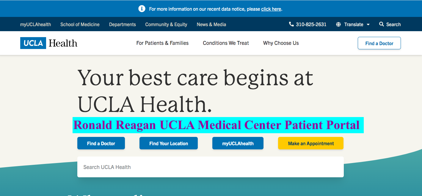 Ronald Reagan UCLA Medical Center Patient Portal