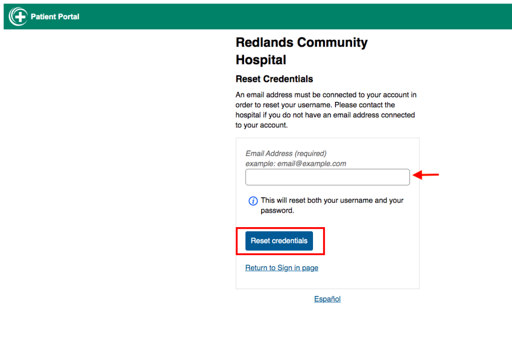 Redlands Community Hospital Patient Portal 