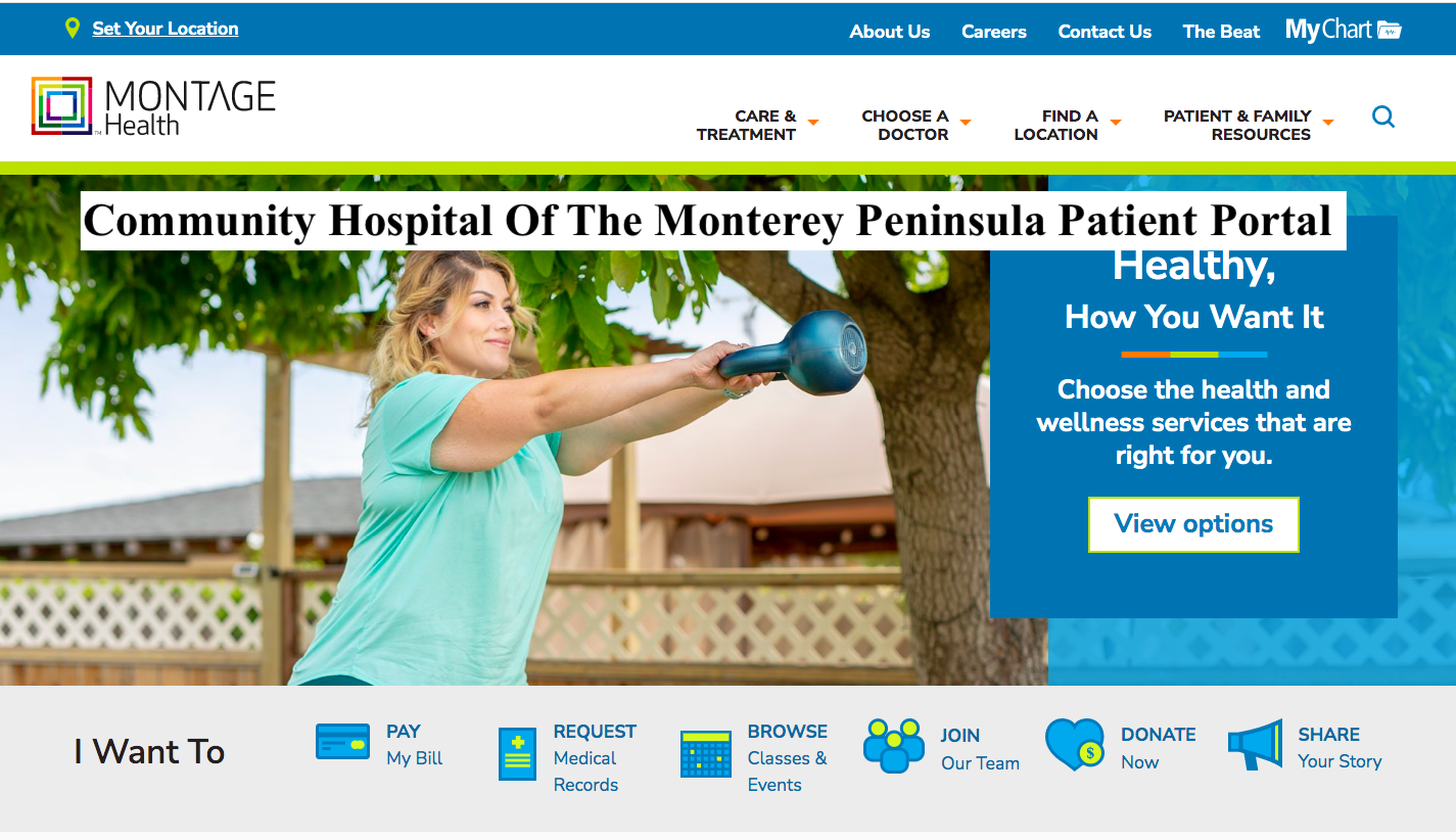 Community Hospital Of The Monterey Peninsula Patient Portal