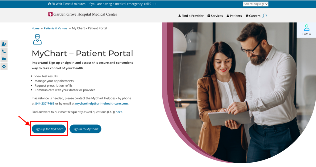 Garden Grove Hospital & Medical Center Patient Portal