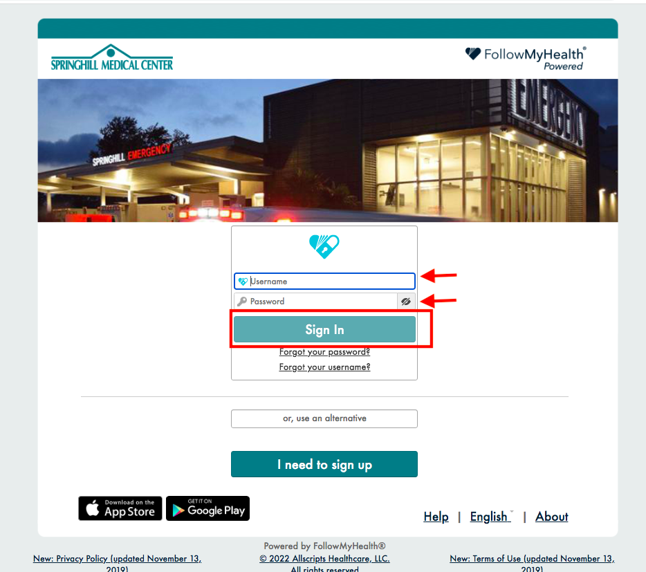 Springhill Medical Center Patient Portal