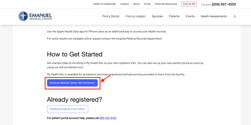 Emanuel Medical Center Patient Portal