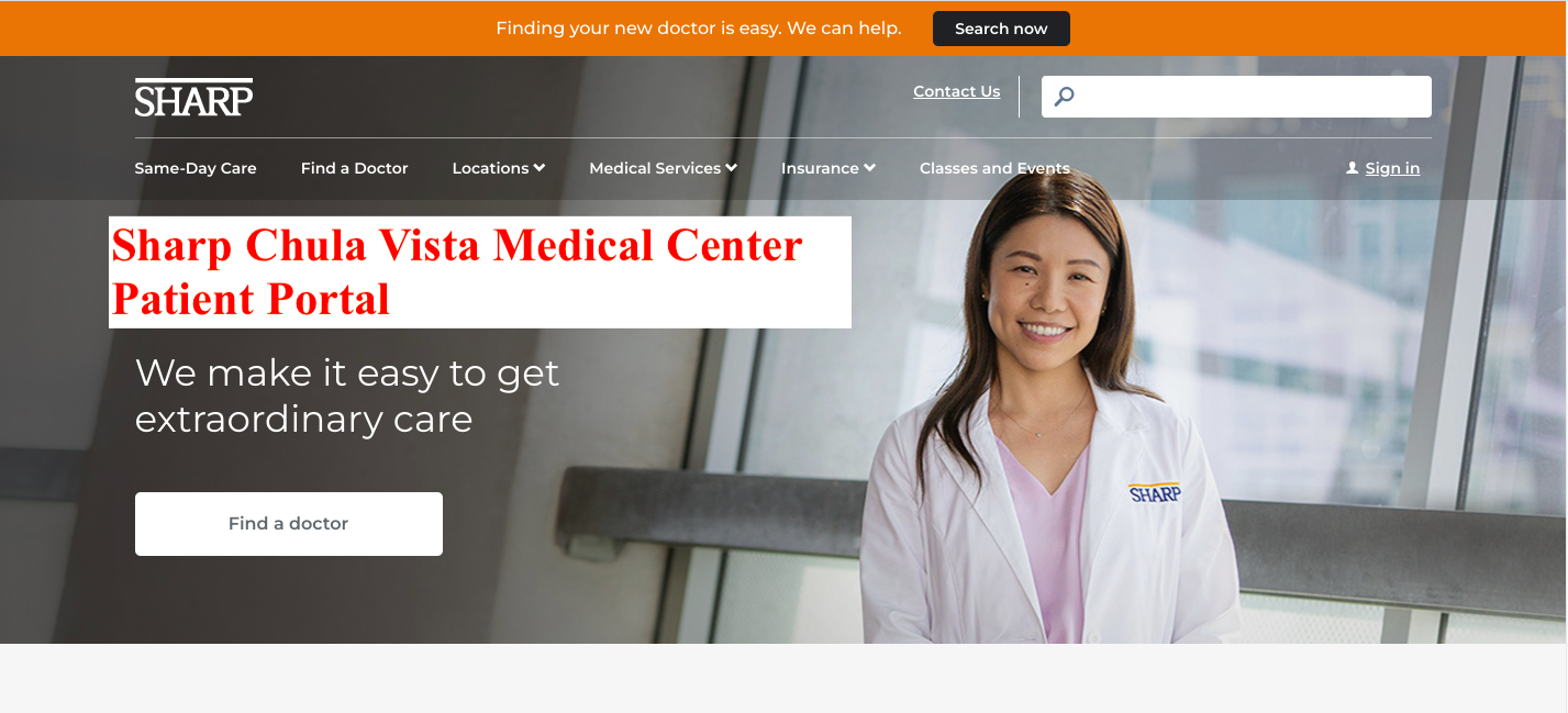 Sharp Chula Vista Medical Center Patient Portal