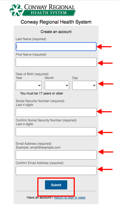 Conway Regional Health System Patient Portal