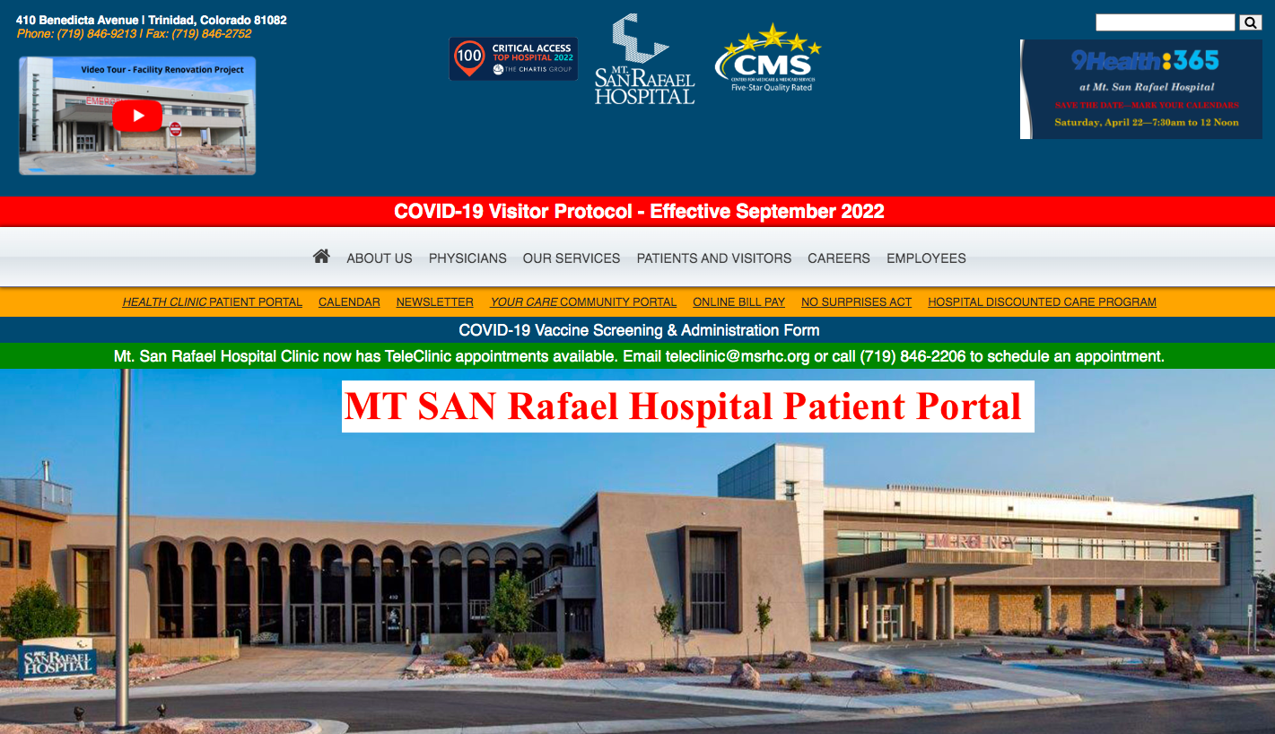 MT SAN Rafael Hospital Patient Portal