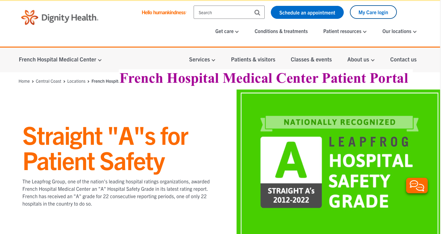 French Hospital Medical Center Patient Portal