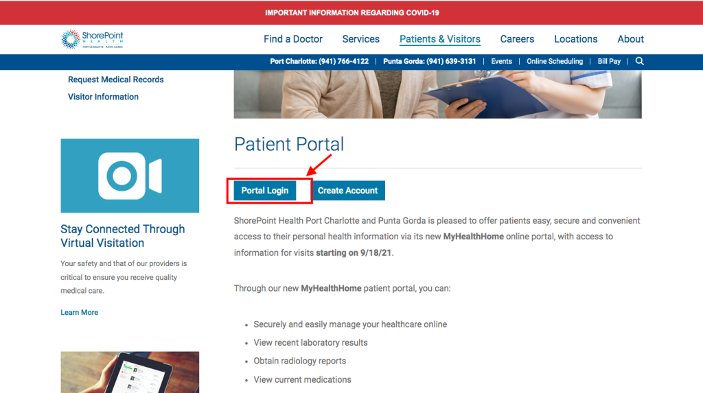Shorepoint Health Punta Gorda Patient Portal