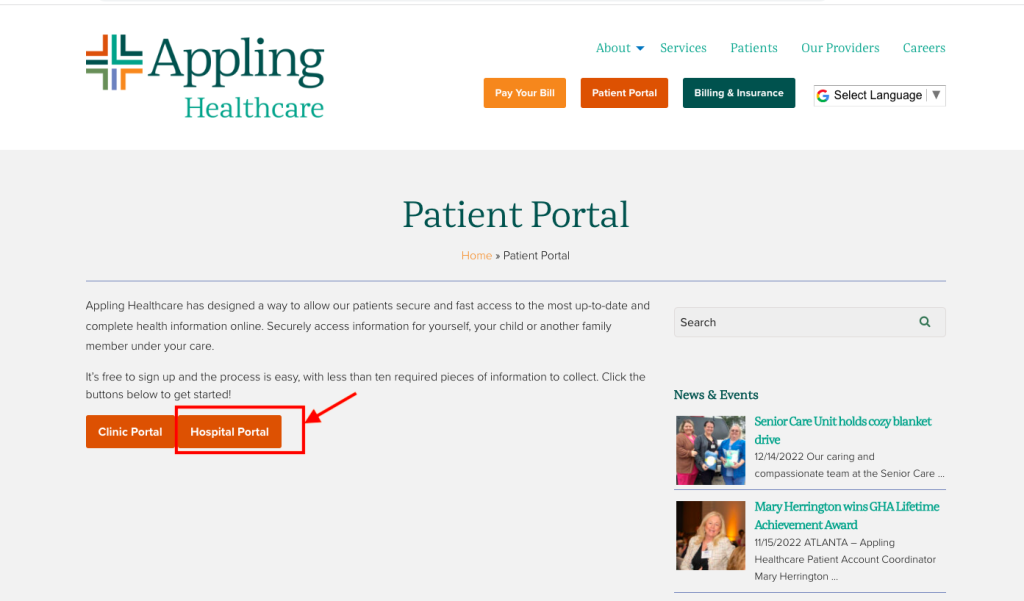 Appling Hospital Patient Portal