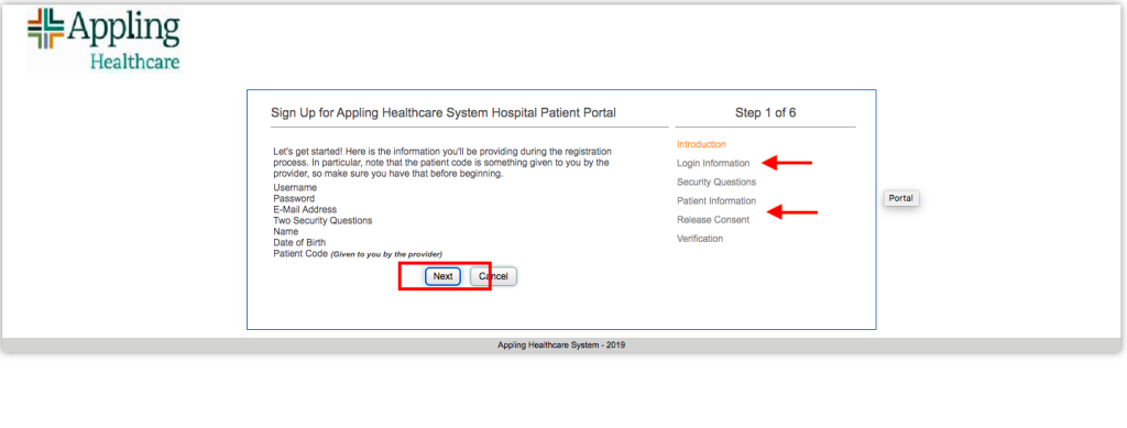 Appling Hospital Patient Portal