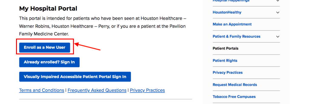 Houston Medical Center Patient Portal
