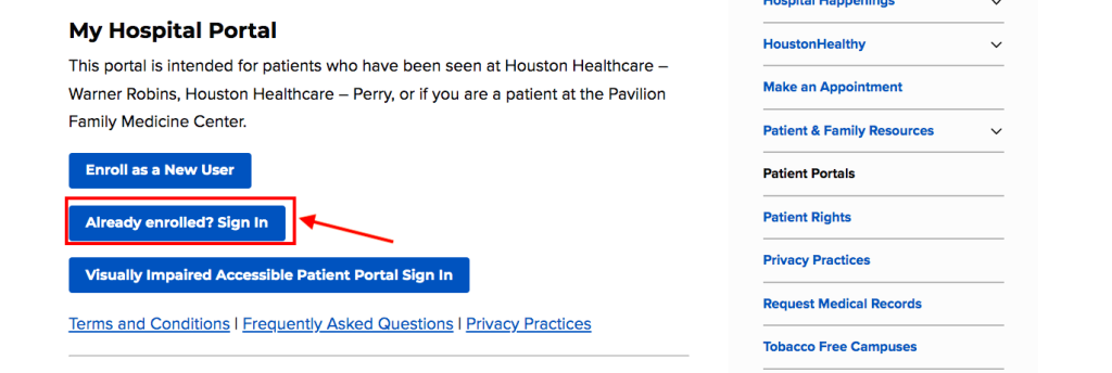 Houston Medical Center Patient Portal