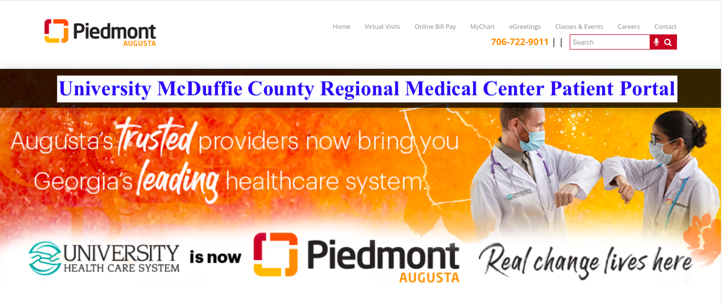 University McDuffie County Regional Medical Center Patient Portal