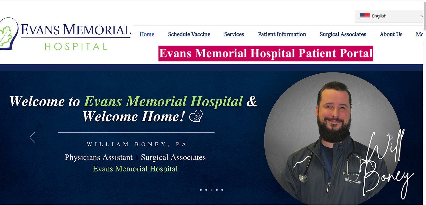Evans Memorial Hospital Patient Portal