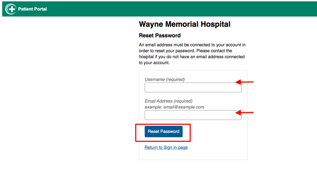 Wayne Memorial Hospital Patient Portal